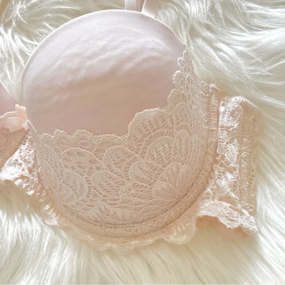 Sophie B. White Cream / Ivory Lace Push Up Bra